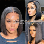 10 Inches Bone Straight Closure Wig Unit.