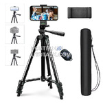 YUNTENG 5208 Aluminum Alloy Tripod 3 Head Bluetooth Remote